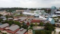 Sentosa Island, Singapore. Aerial view of cityscape and coastline Royalty Free Stock Photo