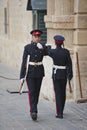 Sentries at Grandmasters Palace, Valletta Royalty Free Stock Photo