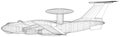 Sentry AWACS radar plane. The layers of visible and invisible lines are separated. EPS10 format Royalty Free Stock Photo
