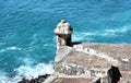 Sentry box on Castillo San Felipe del Morro, Old San Juan, Puerto Rico Royalty Free Stock Photo