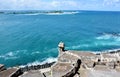 Sentry box on Castillo San Felipe del Morro, Old San Juan, Puerto Rico Royalty Free Stock Photo