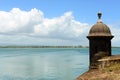 Sentry Box at Castillo San Felipe del Morro, San Juan Royalty Free Stock Photo