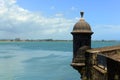 Sentry Box at Castillo San Felipe del Morro, San Juan Royalty Free Stock Photo