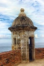 Sentry Box of a Stone Fort, San Juan, Puerto Rico Royalty Free Stock Photo