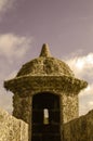 Sentry box or watchtower of Fort San Miguel in Uruguay. Royalty Free Stock Photo