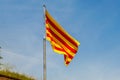 Senyera flag of Catalonia. Royalty Free Stock Photo