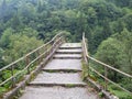 Senyuva bridge over Firtina Stream with landscape view in Camlihemsin, Rize, Turkey Royalty Free Stock Photo