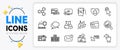 Seo adblock, Company and Online payment line icons. For web app. Vector