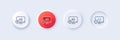 Seo adblock line icon. Search engine optimization sign. Line icons. Vector