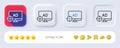 Seo adblock line icon. Search engine optimization sign. Neumorphic buttons. Vector