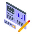 Seo analysis icon isometric vector. Web search
