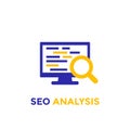 Seo analysis icon on white