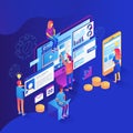 Seo analysis and optimization illustration
