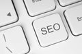 SEO button on the keyboard Royalty Free Stock Photo