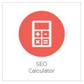 SEO Calculator Simple Logo Icon Vector Ilustration