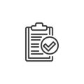 SEO Checklist line icon