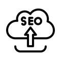 SEO cloud vector thin line icon Royalty Free Stock Photo