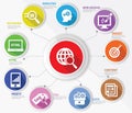 SEO concept,Internet technology,Colorful version