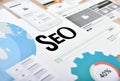 SEO concept for website and mobile website development and optimization