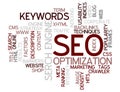 SEO Concept Word Cloud Royalty Free Stock Photo