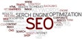 SEO Concept Word Cloud Royalty Free Stock Photo
