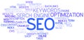SEO Concept Word Cloud Royalty Free Stock Photo