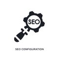 seo configuration isolated icon. simple element illustration from programming concept icons. seo configuration editable logo sign