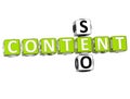 Seo Content Crossword Royalty Free Stock Photo