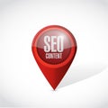 Seo content locator pointer illustration design