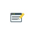 SEO copywriting creative icon. flat multicolored illustration. From