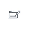 SEO copywriting creative icon. line multicolored illustration. From