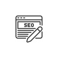 SEO Copywriting line icon