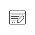 SEO copywriting line icon