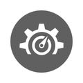 Seo, dashboard, speed icon. Gray vector graphics