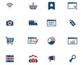 SEO and development simply icons Royalty Free Stock Photo