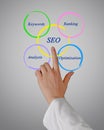 SEO diagram Royalty Free Stock Photo