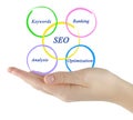 SEO diagram Royalty Free Stock Photo