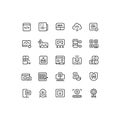 SEO and Digital Marketing Line Icons Set â Web Analytics, Optimization and Online Strategy Symbols Royalty Free Stock Photo