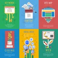 Seo flat icons composition  poster Royalty Free Stock Photo