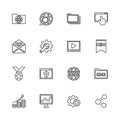 Seo - Flat Vector Icons Royalty Free Stock Photo