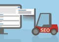 SEO forklift Royalty Free Stock Photo