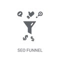 seo Funnel icon. Trendy seo Funnel logo concept on white background from Programming collection Royalty Free Stock Photo