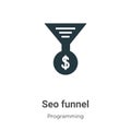 Seo funnel vector icon on white background. Flat vector seo funnel icon symbol sign from modern programming collection for mobile