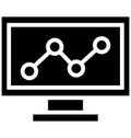 Seo Graph Isolated Vector Icon That can be easily Modified or Edited. Royalty Free Stock Photo