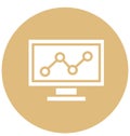 Seo Graph Isolated Vector Icon That can be easily Modified or Edited. Royalty Free Stock Photo
