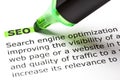 'SEO' highlighted in green Royalty Free Stock Photo
