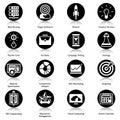 Seo Icons Black Royalty Free Stock Photo