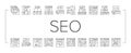 seo improve top website icons set vector
