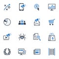 SEO & Internet Marketing Icons Set 3 - Blue Series