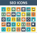 SEO and Internet Marketing Icons Set Royalty Free Stock Photo